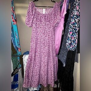 Floral Purple Maxi Dress